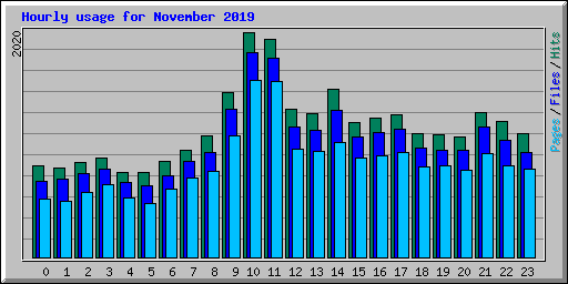 Hourly usage for November 2019