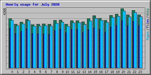 Hourly usage for July 2020