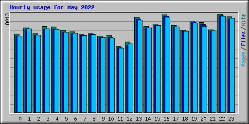 Hourly usage for May 2022