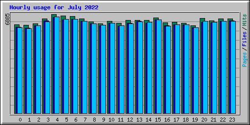 Hourly usage for July 2022