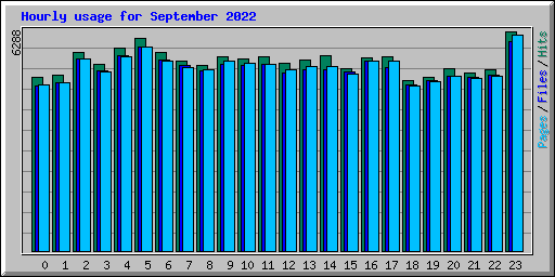 Hourly usage for September 2022