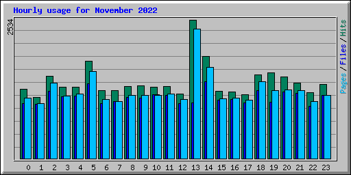 Hourly usage for November 2022